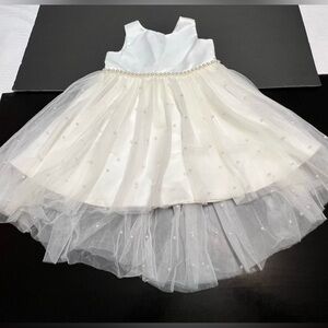 American Princess White Dress with Pearl Details